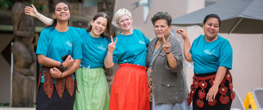 A group of 5 women in Tonga